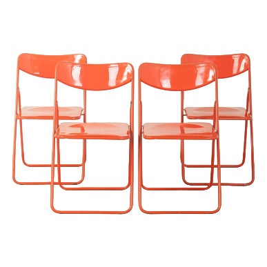 Ted Folding Chairs by Niels Gammelgaard, Set of 4 For Sale