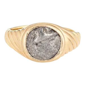 Vintage Bulgari Ancient Coin Ring Monete 18k Yellow Gold Jewellery Jewellery size 5.75