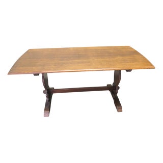 Vintage Refectory Dining Table in Oak, 1960 For Sale