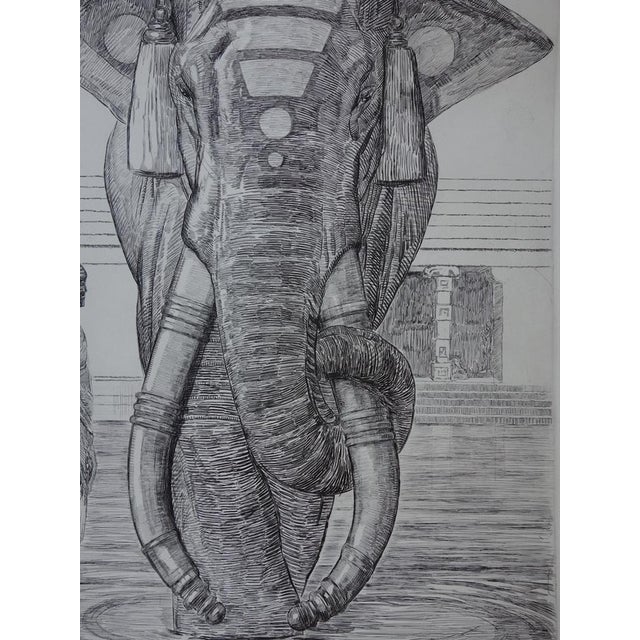 Paul Jouve, Elephant from the Temple of Siva, Engraving For Sale - Image 6 of 11