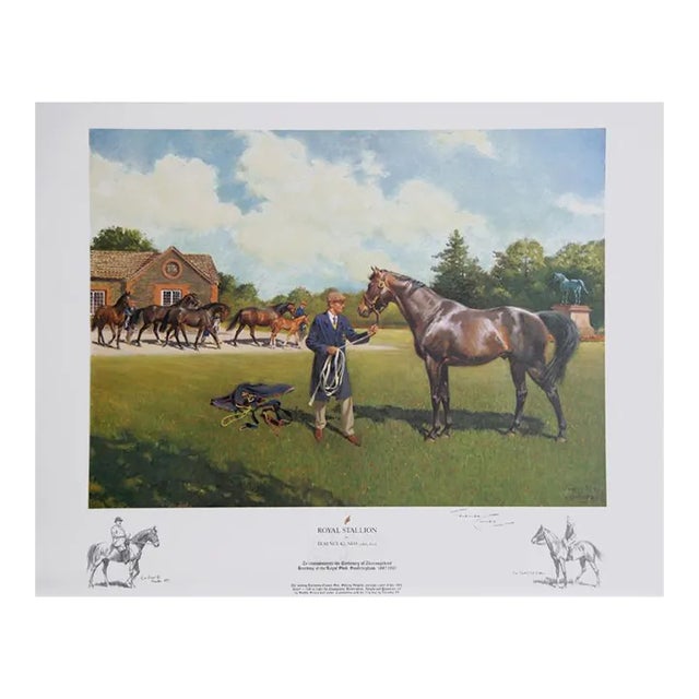 Royal Stallion, Terence Cuneo Offset Lithograph, Signed in Pencil For Sale