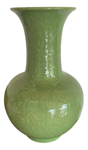 19th Century Celadon Vase in Fine China