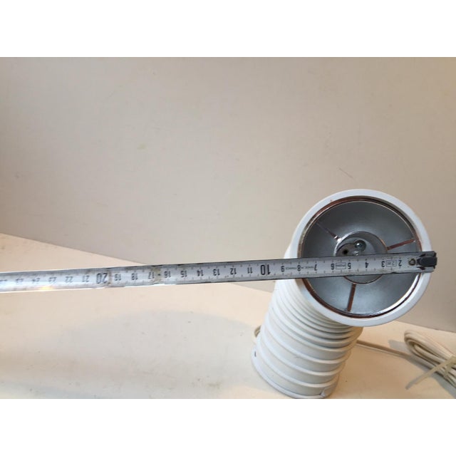 White Vintage Danish Flex Table Lamp by Ole Pless-Jørgensen for Nordisk Solar For Sale - Image 8 of 10