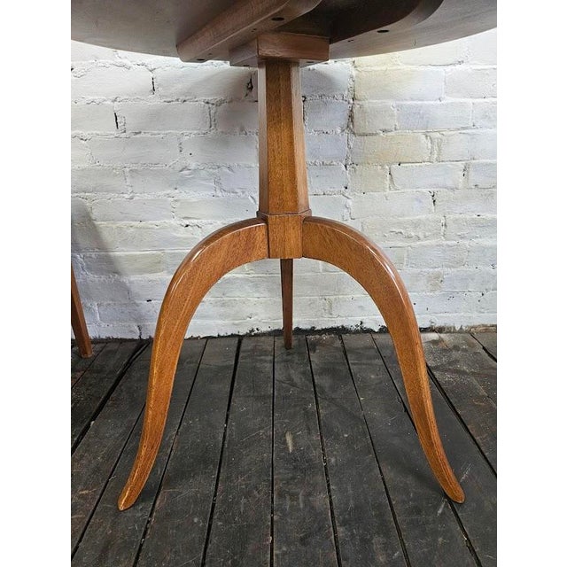 Mid Century Edward Wormley for Dunbar Side Table With Tripod Legs For Sale - Image 11 of 12