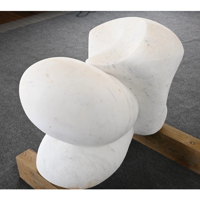 Late 20th Century Monumental Arturo Di Modica Carrara Marble Abstract Sculpture (1941-2021) For Sale - Image 5 of 12