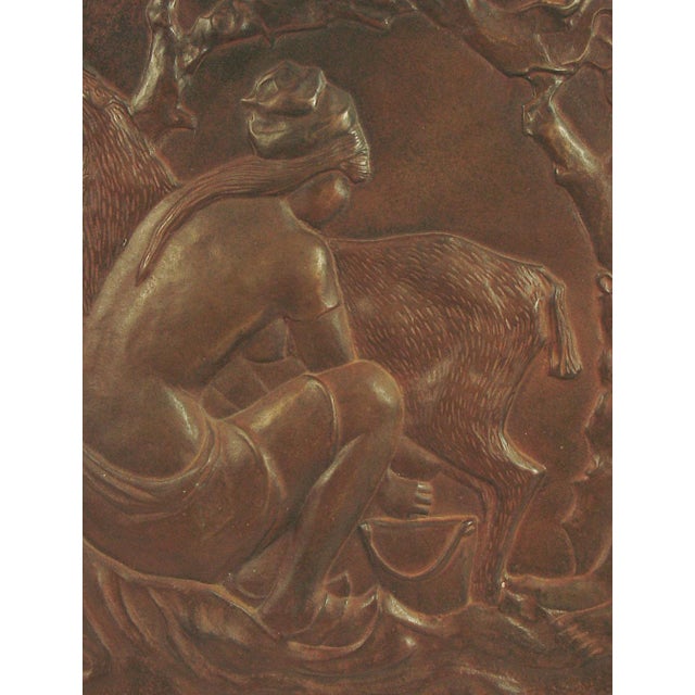French Fireplace Plaque Featuriing Naked Women and a Goat -- Art Nouveau Period For Sale - Image 4 of 6
