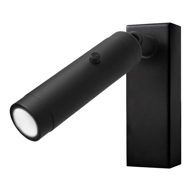 Contemporary Satin Black Led Focus Reading Light For Sale
