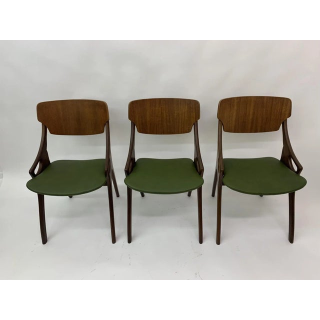 Danish Dining Chairs by Arne Hovmand Olsen, 1950s, Set of 3 For Sale - Image 15 of 18