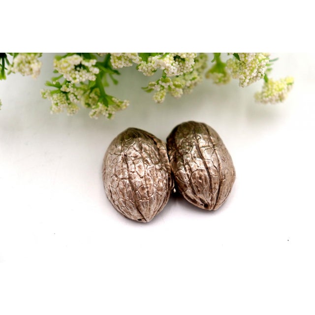 Walnut Shaped Silver Pill Box For Sale - Image 4 of 7