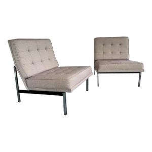 1950s Pair of Florence Knoll Parallel Bar Chairs for Knoll
