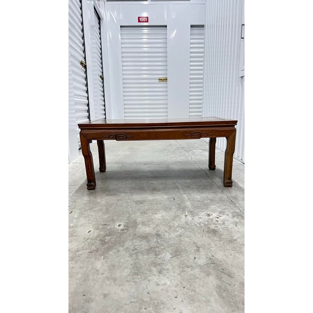 Mid 20th Century Rectangular Elmwood Ming Style Low Coffee Table For Sale In New York - Image 6 of 8