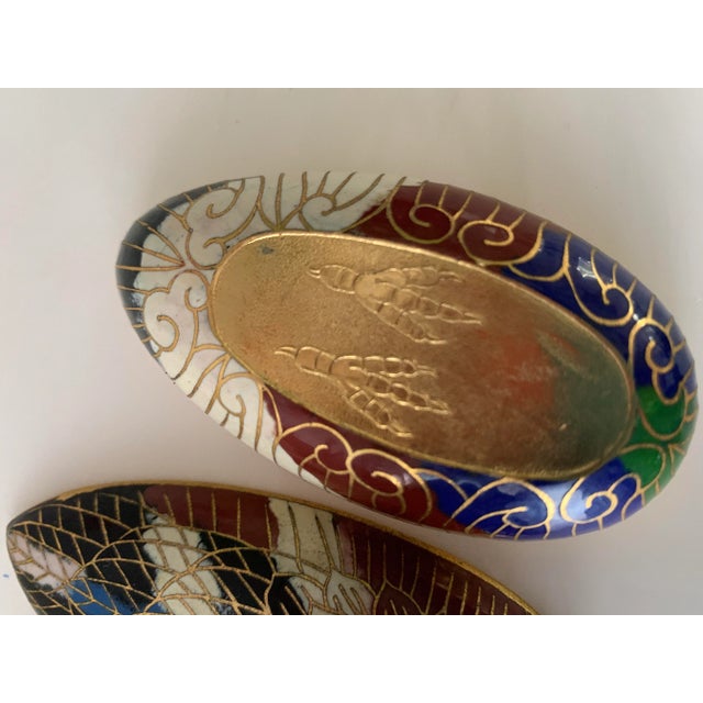 Mid 20th Century Cloisonné Ducks - Set of 2 For Sale - Image 10 of 13