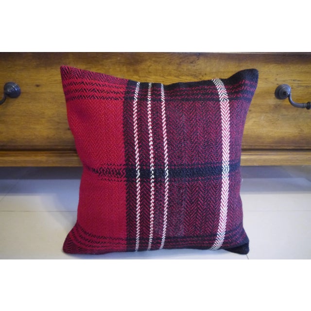 Turkish KILIM PILLOW Cover 15" X 15.75" (size approximate) (pillow insert not included). VINTAGE. I have two kilim pillow...