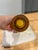 Beautiful Amber colored bohemian art glass vase that is lovely on its own or with other adornments.