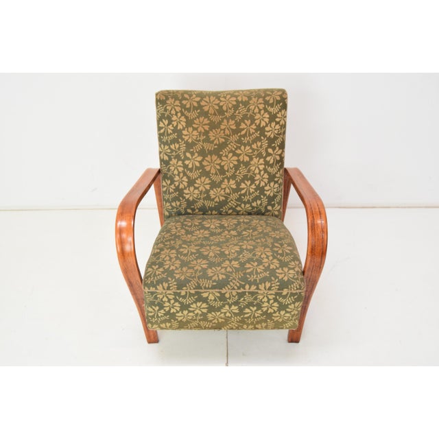 Art Deco Armchair attributed to Kozelka and Kropacek, 1930s For Sale - Image 4 of 15