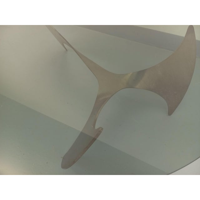 Vintage Propeller Coffee Table in Steel and Smoked Glass by Knut Hesterberg, 1960s For Sale - Image 13 of 15