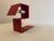 Red Vintage Geometric Red Metal Table Lamp, 1970s For Sale - Image 8 of 15