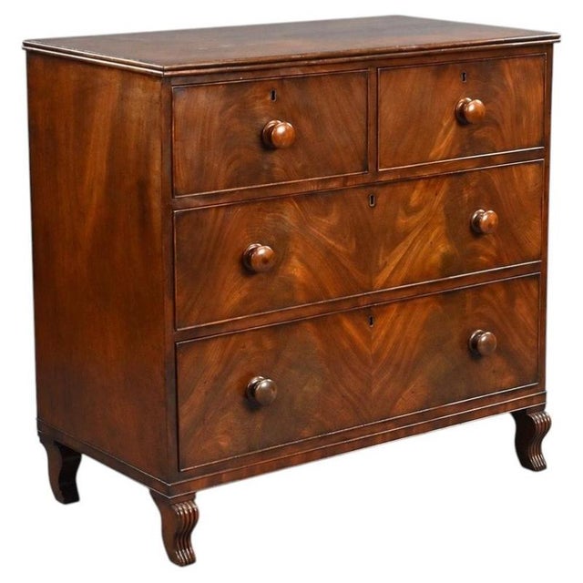 Regency Flame Mahogany Chest of Drawers, 1820 For Sale - Image 10 of 10