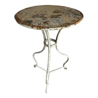 19th Century French Arras Iron Garden Bistro Table For Sale