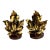 Vintage Traditional Gold Gilded Metal Maple Leaf Library Bookends - A Pair For Sale