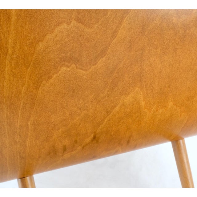 Mid-Century Modern Bent Plywood Scoop Shape Chair & Ottoman on Dowel Legs Mint For Sale - Image 17 of 18