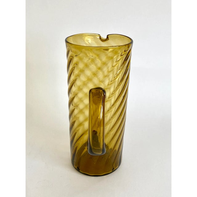 1960s Mid-Century Mexican Artisan Handblown Pitcher For Sale - Image 5 of 8