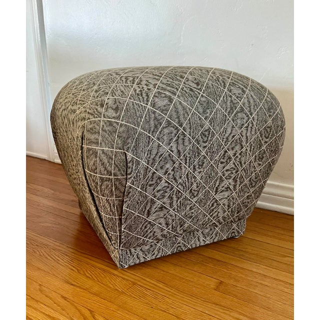 Textile Vintage Marge Carson Pouf For Sale - Image 7 of 9