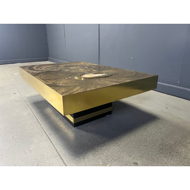 Hollywood Regency Vintage Coffee Table by Felix De Boussy, Belgium, 1980s For Sale - Image 3 of 11