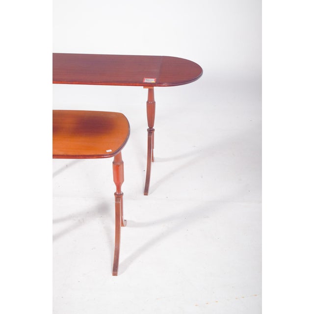 English Wood Nesting Tables, 1890s, Set of 2 For Sale - Image 6 of 11