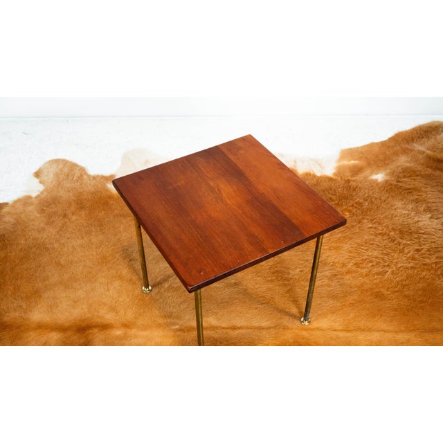 Brown Vintage Danish John Stuart for France & Søn Teak Side Table For Sale - Image 8 of 15