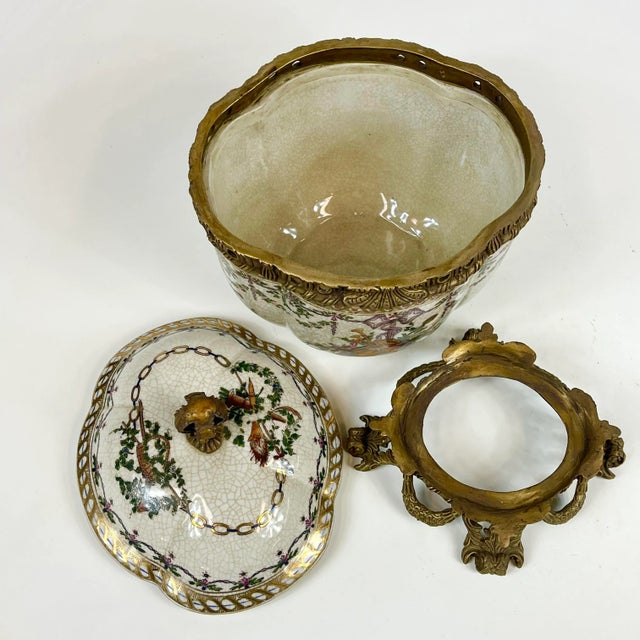 20th Century Covered Porcelain Jar Wine Themed For Sale - Image 9 of 13