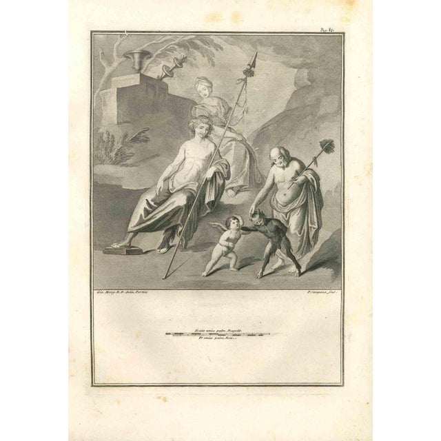 Etching on paper. Signed in the plate. Good conditions with slight folding. The etching belongs to the print suite...