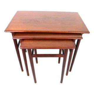 Teak Nesting Tables, Denmark, 1960s, Set of 3 For Sale