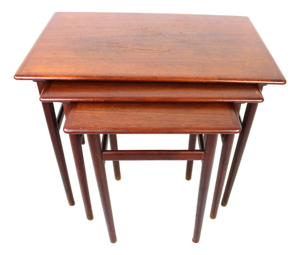 Teak Nesting Tables, Denmark, 1960s, Set of 3