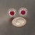 Red Diamond Ruby Earrings 14k Gold 2.07 TCW Certified For Sale - Image 8 of 16