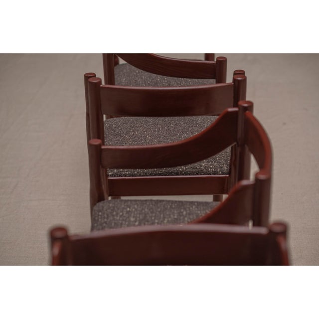 Burgundy Carimate Armchairs by Vico Magistretti, Italy, 1960s, Set of 4 For Sale - Image 13 of 18
