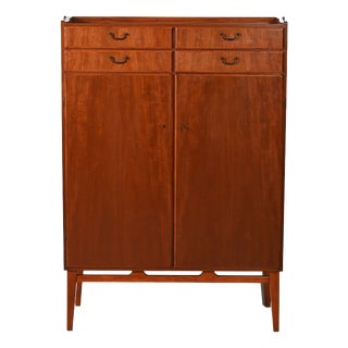 Vintage Scandinavian Mahogany Cabinet, 1950s For Sale