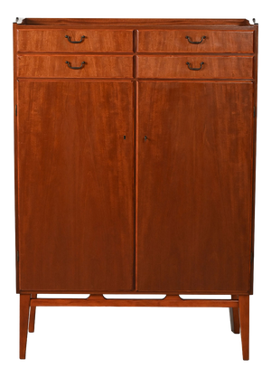 Vintage Scandinavian Mahogany Cabinet, 1950s