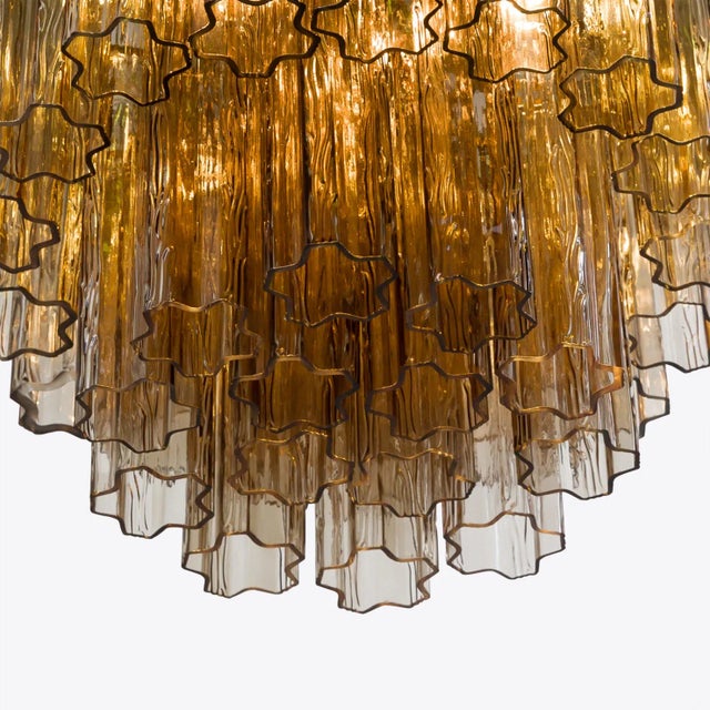 Mid-Century Modern Small Smoked Treviso Chandelier from Pure White Lines For Sale - Image 3 of 5