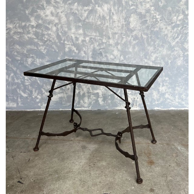 French Hand Crafted Iron End Table For Sale - Image 13 of 13