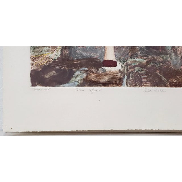 Don Dolan "Rosie Afraid" Monoprint c.1980 Fine original monoprint by Don Dolan. The title is "Rosie Afraid" and we all...