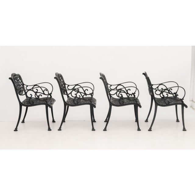 American Cast Metal Patio Furniture Set, 5 Pieces For Sale - Image 9 of 15