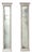 Neoclassical Silver Leaf Pier Mirrors with Ringed Columns and Cornice, Italy, 1850, Set of 2 For Sale
