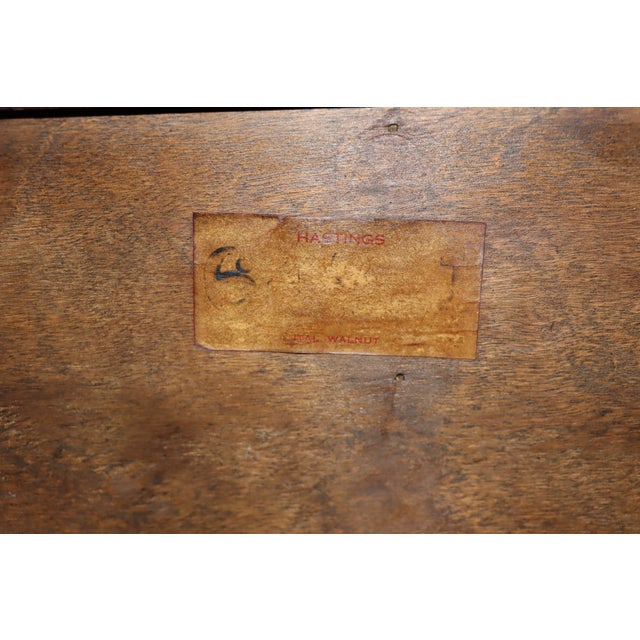 Hastings Italian Walnut Baroque Style Sideboard With Tooled Leather Drawers For Sale - Image 11 of 11