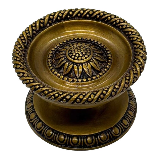 Henredon Large Classical Knob Antique Brass For Sale