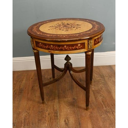 Wood Louis XVI French Side Table For Sale - Image 7 of 9