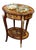 French Louis XVI-Inspired Side Table – Marquetry Wood, Floral Inlay & Ornate Gold Leaf Accents For Sale