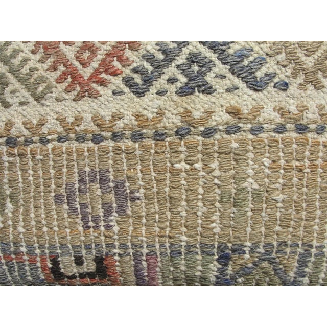 Textile 1970s Turkish Kilim Pillow Cover 16" For Sale - Image 7 of 9