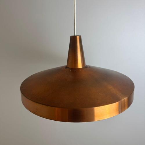 Metal Vintage Danish Copper Pendant Lamp, 1960 For Sale - Image 7 of 10