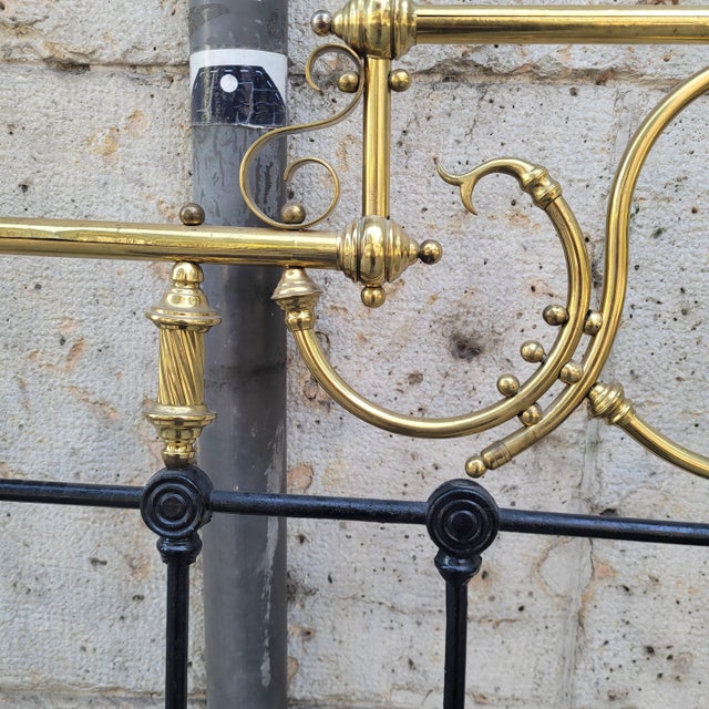 Art Nouveau Style Wrought Iron Bed Headboard, Spain, 1930s For Sale - Image 11 of 18